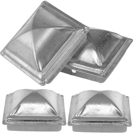 NUOBESTY 4pcs Fence Post Caps Iron Railing Top Cover Fence Protector for Garden Picket Decoration Reusable