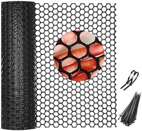 6 m x 40 cm de plástico trenzado de plástico, valla de aves de corral, malla hexagonal, alambre de conejo, para aves de corral, jardín, balcón, red de protección, red de cría
