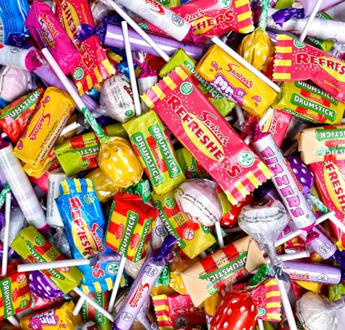 ZANGOC Mega Party Mix 500g-15+ Varieties Pick and Mix Sweets with Lollipops | Individually Wrapped Retro Sweets for Party Bags, Birthdays, Sharing and Gifts For Halloween, Christmas and All Events