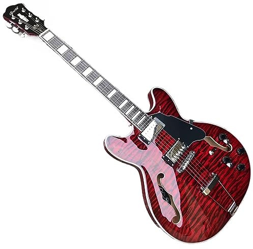 Maßgeschneiderte Rechtshänder-Jazz-Hohlkörper-E-Gitarre. Jazzgitarre mit dünnem Korpus