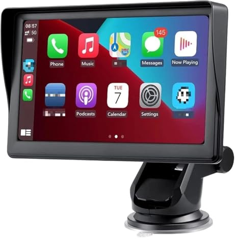 CarPlay Verbessertes 7-Zoll-Auto-Navigationssystem mit Touchscreen, Kartenmaterial und Sprachführung (2025)