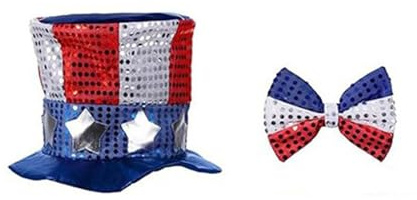 Zxfdsfdbnm Patriotische Unabhängigkeitstag Outfits, Amerika Flagge, Kostüme, Zubehör, 4 Juli Kostüm für Verkleidung, Cosplay, Party, Amerika Flagge, Kostüme, Zubehör
