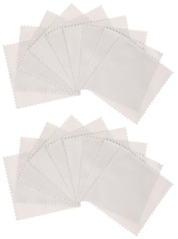 EXQUIMEUBLE Mikrofaser Wildleder Reinigungstücher 8x8cm 100 Stück Weiches und Multifunktionales Poliertuch aus Wildleder für Schmuck und Bildschirme