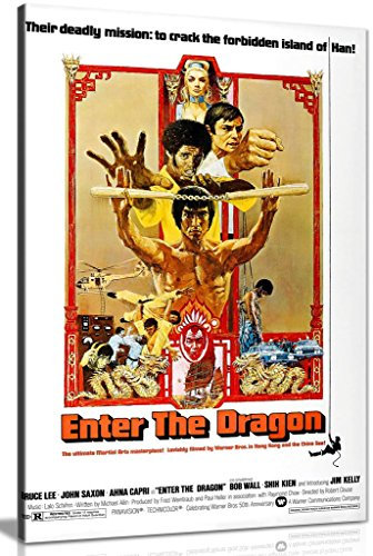 Kunstdruck auf Leinwand, Motiv Bruce Lee Pictures Enter The Drache, 61 x 40,6 cm
