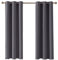 Home In Style 4U Thermal Insulated Blackout Curtains for Bedroom Windows Grey Curtains 90 width x 108 drop 2 Panels, Ring Top Eyelet Super Soft Blackout Eyelet Curtains for Living Room