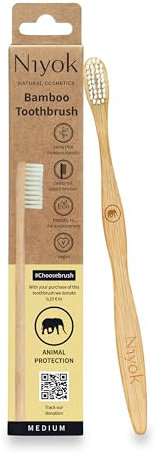 Choosebrush Brosse à dents en bambou avec distributeur