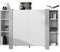 Vladon Highboard Ida, Made in Germany, Anrichte mit 12 Fächern, Korpus in Weiß matt, Blenden in Hellgrau seidenmatt (149 x 101 x 34 cm) | Große Farbauswahl
