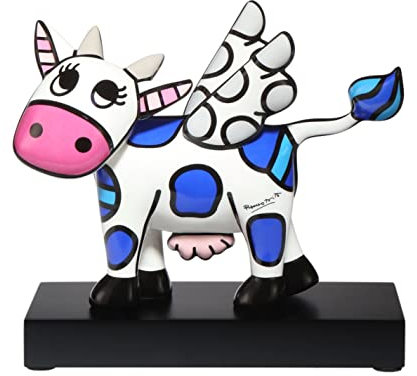 Goebel Flying Cow Sammlerfigur Romero Britto aus Porzellan in Bunten Farben, Maße: 20cm x 9cm x 19cm, 66-453-10-1