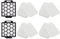 ZU60 ZU62 Vacuum Filter for Shark Navigator Zero-M Self-Cleaning Brushroll Pet Pro ZU60 ZU62 ZU62C NV150 NV151 NV255 Upright Vacuum, Part 1238FT60, 1239FT60, 2 + 4 Foam, Felt Filters