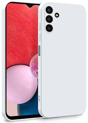 MyGadget Hülle für Samsung Galaxy A13 5G | A04s - Zweilagige Handyhülle mit Kameraschutz - Cover mit Innenfutter & Silikon außen - Weiß