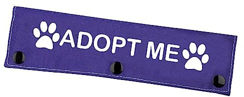 Rescue Dog Leash Sleeve Adopt Me Dog Leash Wrap Pet Adoption Patch (Adopt Me)