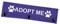 Rescue Dog Leash Sleeve Adopt Me Dog Leash Wrap Pet Adoption Patch (Adopt Me)