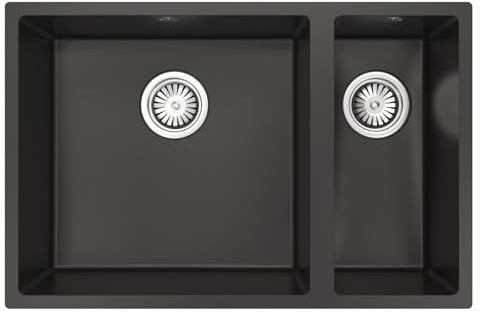 Liquida CM670MB 1.5 Bowl Comite Undermount/Inset Matt Black Kitchen Sink
