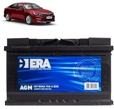Batteria 80Ah A.G.M. per Kia Optima 1.6 2.0 T-GDI 2.0 CVVT benzina 2015+