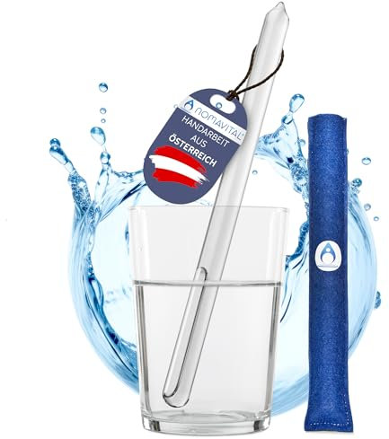 NOMAVITAL® Wasserbelebungs-Stab MITTEL | Energetisierung Vitalisierung | strukturiertes natürliches Edelsteinwasser | für Trinkwasserglas und -karaffe, Tee, Kaffee, Wein | mehr Balance und Harmonie