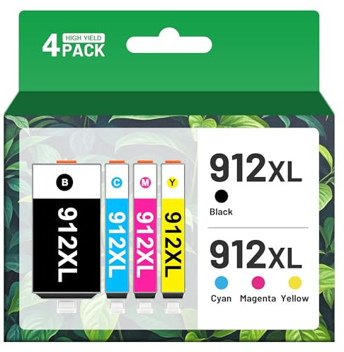 912XL Tinte kompatibel mit HP 912 912XL 912 XL 4 Druckerpatronen, Tintenpatronen, Zubehör für HP OfficeJet Pro 8022e 8023e 8024e 8025e Officejet 8012e 8014e 8015e 8017e Drucker