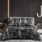 Gezu Satin Bettwäsche Glänzend Bettwäsche Marmor 135x200cm Seide Glatt Luxus Glanzsatin Schwarz Weiß Grau Bettwäsche Set Marmor Optik Wende Bettbezug 135x200cm +Kissenbezug 80x80cm mit Reißverschluss