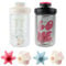 Greyoe 2 pezzi Shaker Proteico Proteine, per Fitness Uomo e Donna Sport ad Alta Temperatura Shaker Proteico ad Alto Valore Tazza Frullatore in Silicone Alimentare, 500ml, nero+bianco