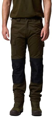 JACK PYKE Technical Work Trousers Men, Durable Polycotton Work Utility & Safety Trousers with Reinforced Knees, Stretch Panels and Tool Pockets Cargo Pants for Farming, Construction, Green