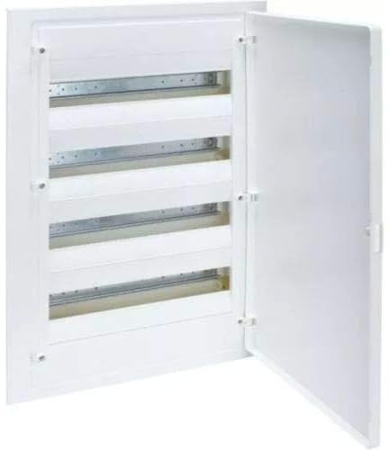 Caja empotrable golf serie VF, 4 filas, 72M, puerta blanca, regleta QC y chasis