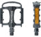 VOXOM Fahrradpedale PE21 -Einheitsgröße 9/16 Gewinde rutschfest, robust mit StVZO-konformen Reflektoren - Perfekt für E-Bike, Trekking & City-Bike, Schwarz