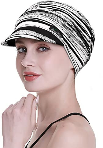 FocusCare Zeitungsjunge-Kappe für Chemo-Frauen-Baumwollcowboy-Hut-Eimer Beanie für Haar-Verlust