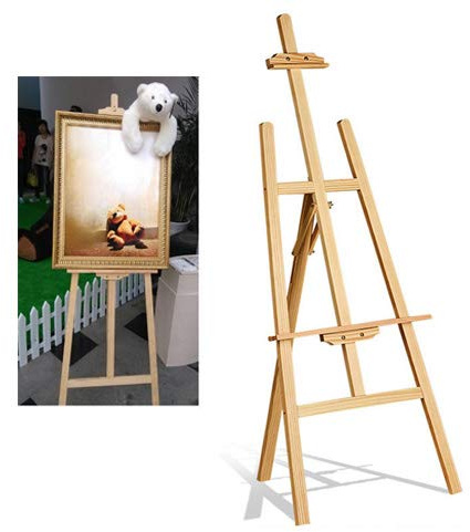 175CM Portable Painting Tripod Artist Easel - Pine Wood - Adjustable Art Studio Display - A-Frame Lightweight Easel for Artists