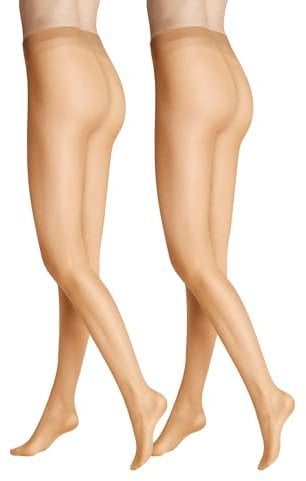 Hudson Damen Strumpfhosen Simply 20 2-Pack transparent matt Make-up 0019 48-50