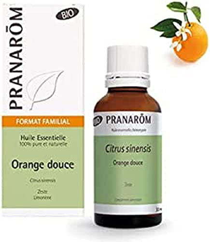 Pranarôm - Huile Essentielle Orange Douce Zeste Bio - Citrus sinensis - Format Familial - 30 ml