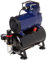 Paasche D3000R Compresseur 1/5 HP avec réservoir, régulateur et piège à humidité, bleu et noir