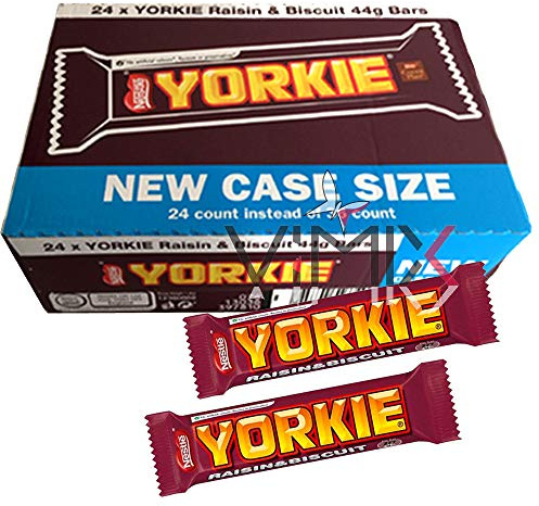 Yorkie Nestle YORKIE Raisin & Biscuit BAR 24 x 44g Chocolat (Nouveau format CASE)