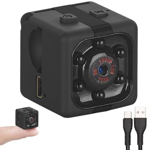 Somikon Mini Camera: HD-Micro-Videokamera & Webcam, HD 720p, mit Bewegungserkennung & Akku (Kleine Kamera, Mini Kamera Spion, Überwachungskamera Outdoor)