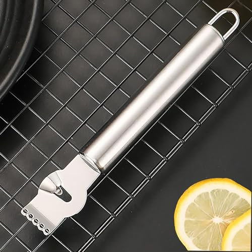 Peeler à Fruits en Acier Inoxydable Outil Professionnel de pelure au Citron Orange, Râpe à Cuisine - Citron, Fromage, Parmesan, Ail, Gingembre, Éplucheur à citron pour cocktail au gin