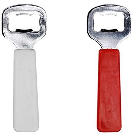 HELO Flaschenöffner Kapselheber Kronkorken Heber Öffner Kapselöffner rot weiß (50 Stück, Weiß)