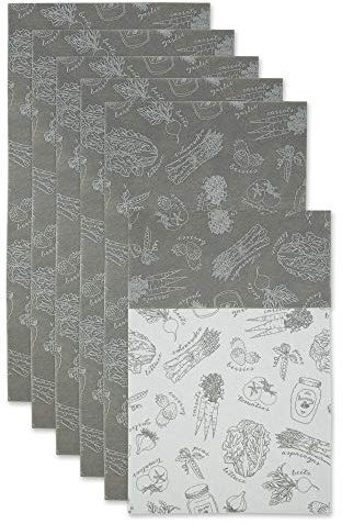 DII Kühlschrankfolien-Kollektion, Nicht klebend, zuschneidbar, Grau, 30,5 x 61 cm, 6 Stück