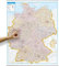 ORBIT Globes & Maps - Poster PLZ Deutschland, Postleitzahlenkarte, Karte von Deutschland; ca. 98x138cm: mit Leisten, Maßstab 1:700 000