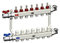 Heizkreisverteiler 2-12 Heizkreise Stellantrieb Fußbodenheizung manueller Entlüfter, Heizkreise:7 Heizkreise