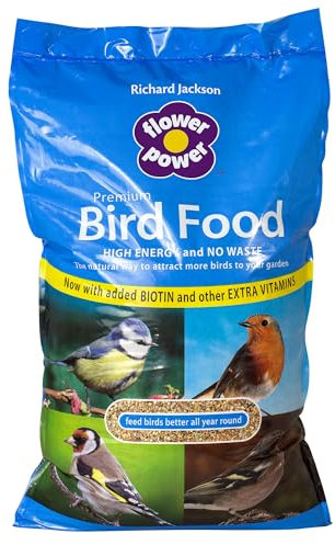 Richard Jackson Flower Power Premium Wild Bird Feed with Natural High Energy Seeds, 12.75kg