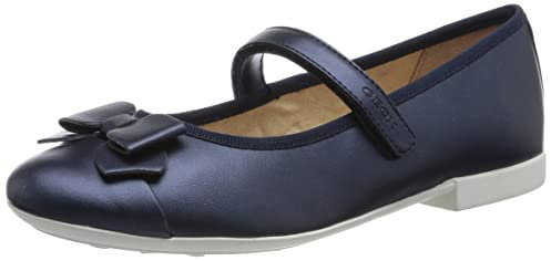 Geox Fille Jr Plie' Ballet Flat, Bleu Marine, 34 EU