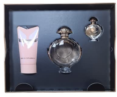Paco Rabanne Olympéa Eau de Parfum Set 50 ml mit Body Lotion 75 ml und Mini 6 ml