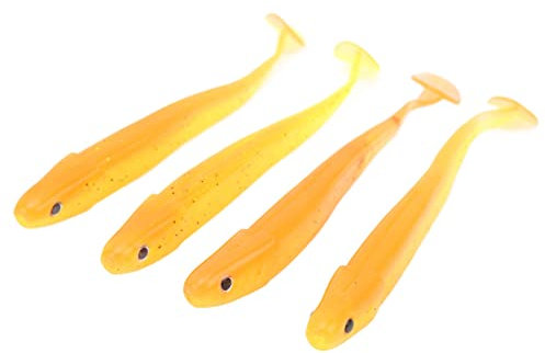UBEF T-Tail Wobbler 4 Silikon River Soft Wobbler (Orange)