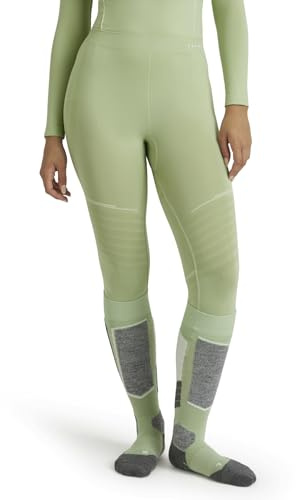 FALKE Damen Baselayer-Hose Warm Trend Funktionsmaterial Schnelltrocknend Thermo 1 Stück, Grün (Quiet Green 7378), M