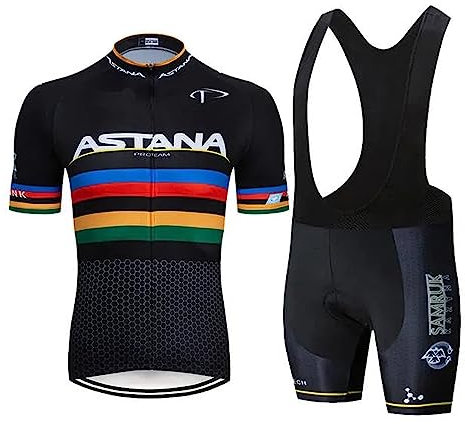 LIFE ESSENTIALS Hombres Jersey + Pantalones Cortos Mangas Cortas de Ciclismo Ropa Maillot Transpirable para Deportes al Aire Libre (XL)