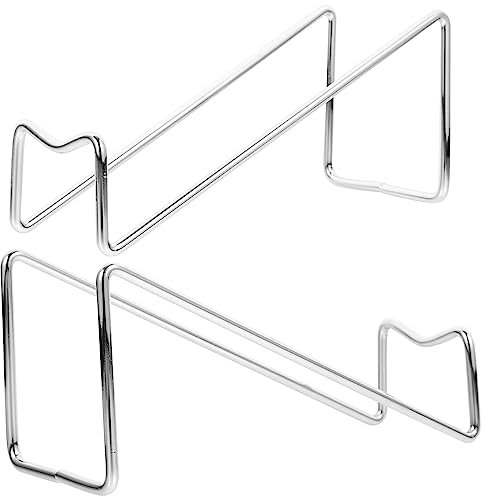 BESTonZON 2 Pièces Porte- De Vin en Métal Porte- De Vin Vin Présentoir Fer Art Vins Rack Comptoir De Vin Stand Organisateur Rack pour Table À Manger Argent