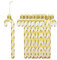 Herzwild 12pcs Weihnachtsbaumschmuck Zuckerstangen-Anhänger Weihnachtsdeko Anhänger Zuckerstange Ornamente Weihnachtskugel in Zuckerstangen-Form (White-Gold)
