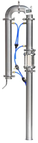 Distilling Equipment, New Tubular Distillation Tower With Sight Glass Copper Mesh 1.5'' 2'' Brewing Equipment Distiller, Stainless Steel Still Reflux Column For The Brewing Of A Variety Of Wines ( Siz