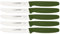 Giesser Messer Tomatenmesser Brötchenmesser Tafelmesser 11cm mit Wellenschliff 3mm - 5er Set (Olive)