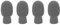 Drum Stick Übungsspitze, 4 Stück Mute Drumstick Silikon Drum Mute Dämpfer Tragbare Drumstick Silent Tip für das Üben von Anfängern (GRAY)