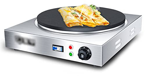WENKA Crepiera Commerciale, Crepiera Elettrica con Controllo della Temperatura Regolabile, Adatta per Ristorante Commerciale Multifunzione Portatile,45 cm