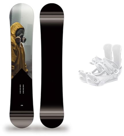 Lnlscle 150-cm-Snowboard mit Bindungen, komplettes Snowboard-Paket, professionelles Snowboard für Park-Skifahren, Berg-Skifahren, Gelände-Skifahren